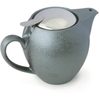 Tea Pot 580ml ANTIQUE SILVER Porcelain