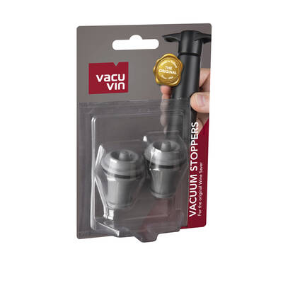 Vacuum Wine Stoppers Grey Set of 2