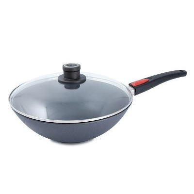 Diamond Lite Wok. 30cm  Detach handle W/Lid Induction