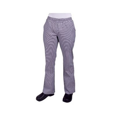 Womens Chef Pants Traditional Check Size 14 PolyCotton