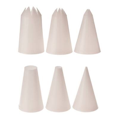 Plastic Star Nozzles Set of 6