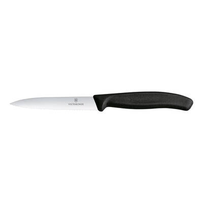 Vic paring 10 cm black Serrated