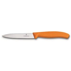 Vict Paring Knife Straight Pointed 10cm - Orange