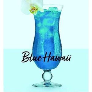 BLUE HAWAI GLASS SET/4 440ML