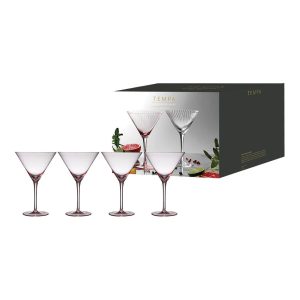Esme Blush 4pk Martini Glass