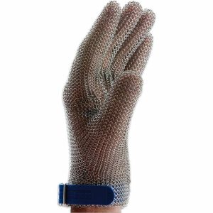 Lge Mesh Glove W/Pl wrist band Blue