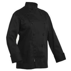 Trad Chef Jacket Black L/S - 3XL