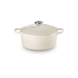 Le Creuset Signt Rnd Cass 24cm/4.2L - Meringue