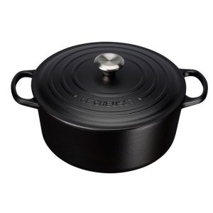 Le Creuset Signt Rnd Cass 24cm/4.2L - Satin Black
