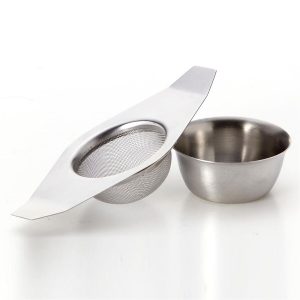 TEA STRAINER AND DRIP BOWL S/STEEL