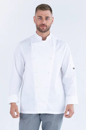 Trad Chef Jacket White L/S  - M