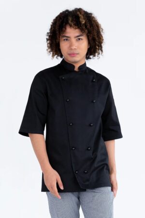 Trad Chef Jacket Black S/S - XS